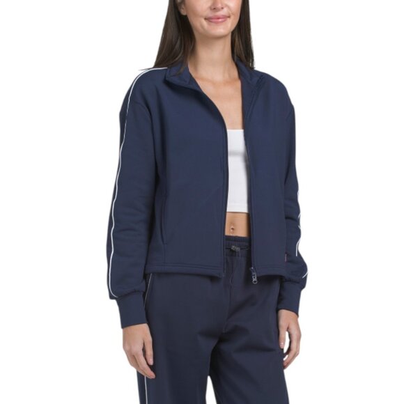 K SWISS Jackets & Blazers - K SWISS Full Zip Stretch Jacket With Piping Down Sleeves